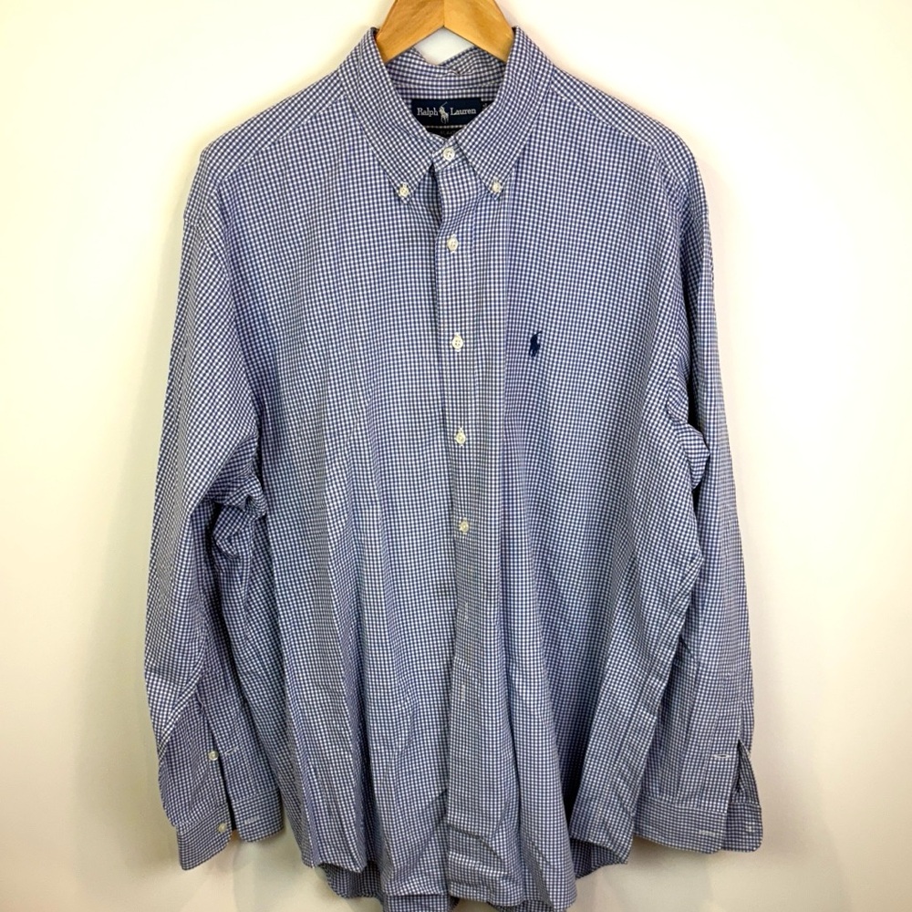 Polo Ralph Lauren Men's Blue plaid Shirt size XL